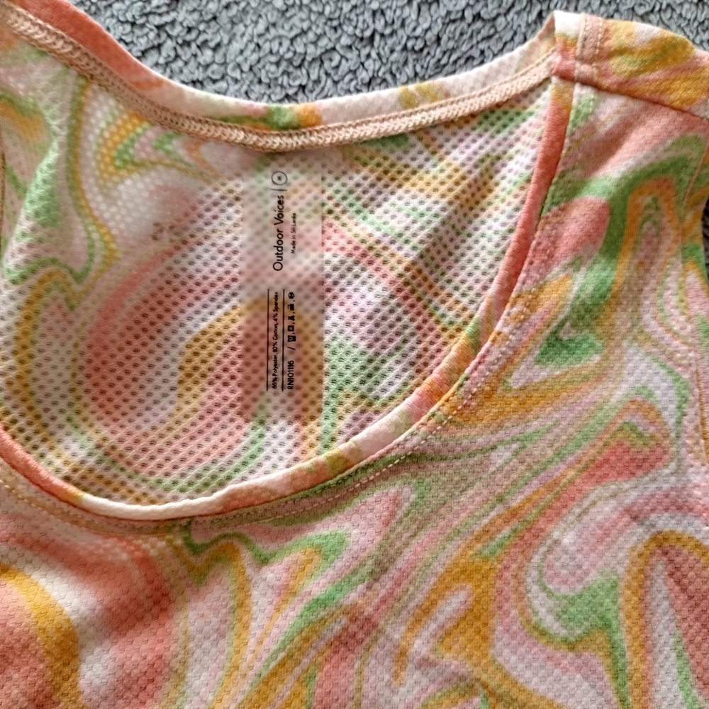 Outdoor Voices Lot Of 2 Mesh Crop Tank Top, Bra Sz M - Picture 6 of 7